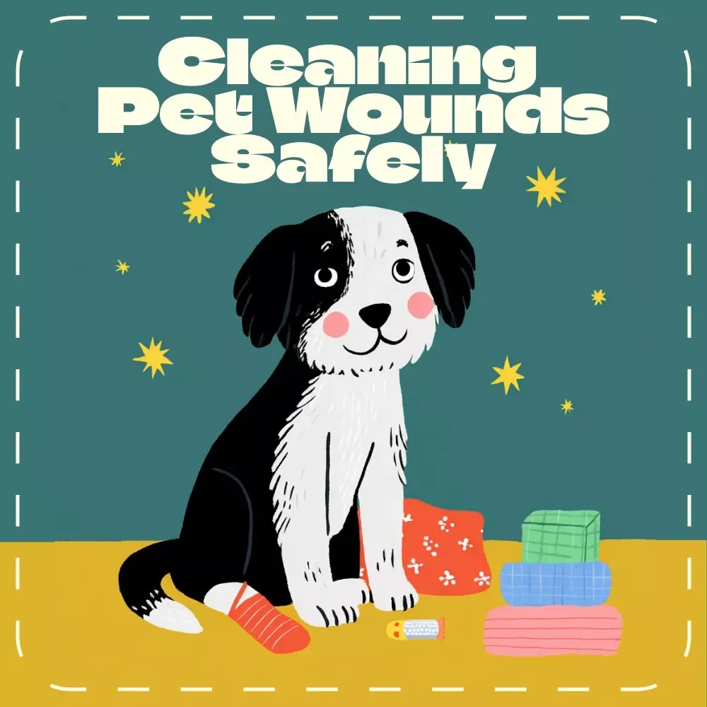 The Guide to Cleaning Pet Wounds Safely | Digital Pet Care eBook for Pet Owners | Step-by-Step Home Wound Care Guide | Printable PDF for Cleaning a Pet Wound at Home