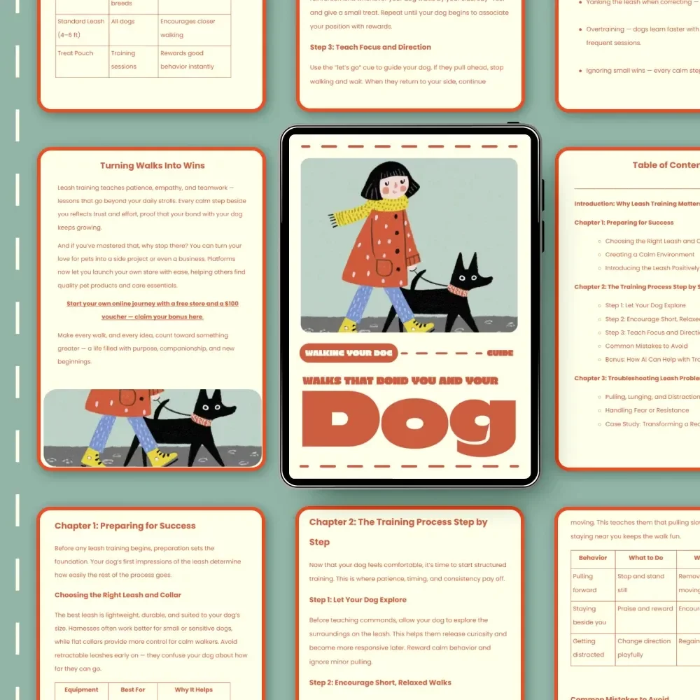 Walks That Bond You and Your Dog | Digital Dog Training Guide for Better Walks | Best Way to Leash Train a Dog Step-by-Step eBook for Building Trust and Calm Control