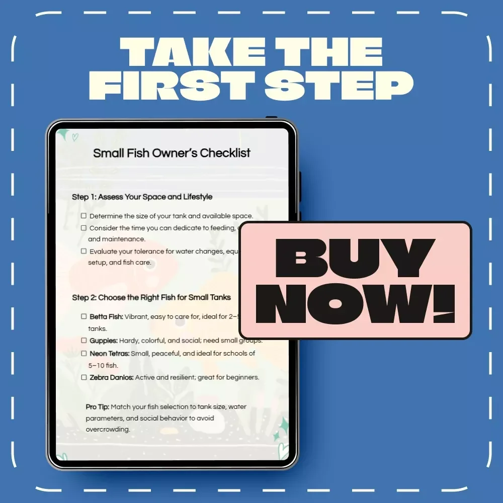 Small Fish Owner’s Checklist | Digital Download for Pet Fish for Small Tanks | Beginner Aquarium Guide, Mini Tank Fish Care, AI Smart Fishkeeping Tips