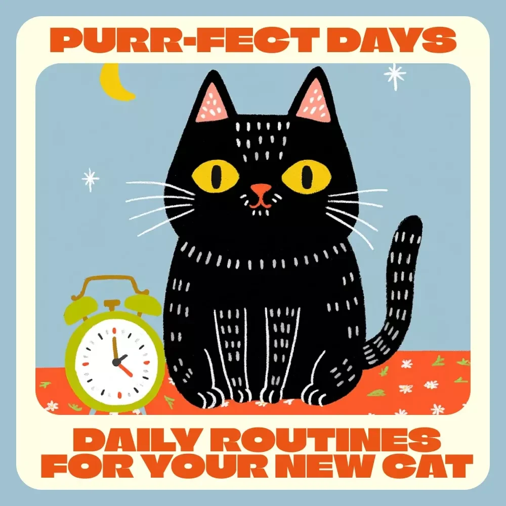 Purr-fect Days: Setting Daily Routines for Your New Cat | Cat Care eBook, Feline Routine Guide, Cat Training & Wellness Digital Download for Pet Owners