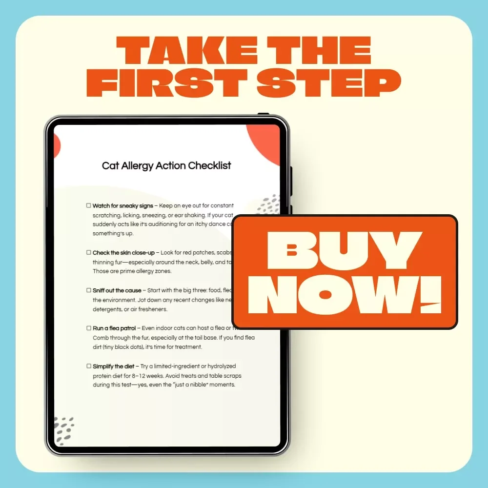 Cat Allergy Action Checklist | Printable Cat Care Guide for Allergic Reactions in Cats | Feline Allergy Tracker & Symptom Management Digital Download