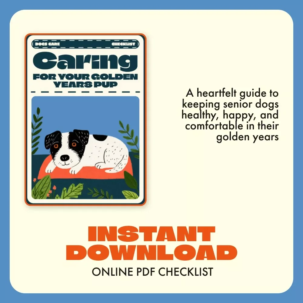 Caring for Your Golden Years Pup | Senior Dog Care Guide, Pet Wellness eBook, Digital Download for Aging Dog Health & Comfort