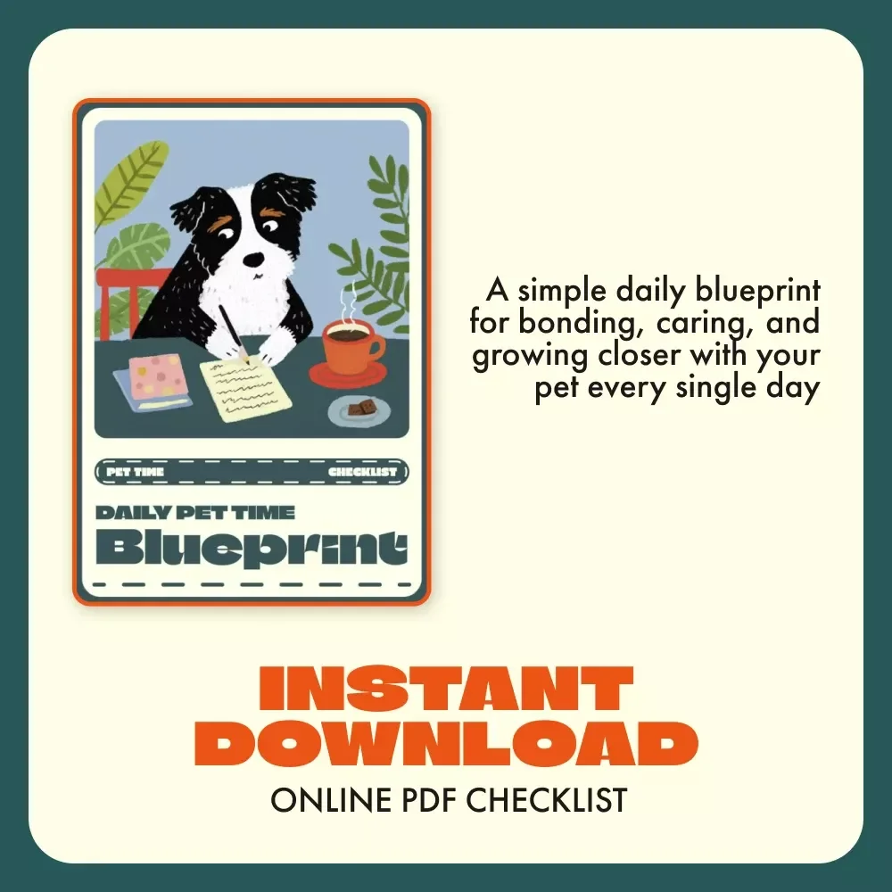 Daily Pet Time Blueprint | Printable Pet Care CHECKLIST | Digital Download Guide for How Much Time Do Pets Need Daily | Routine Tracker for Pet Owners