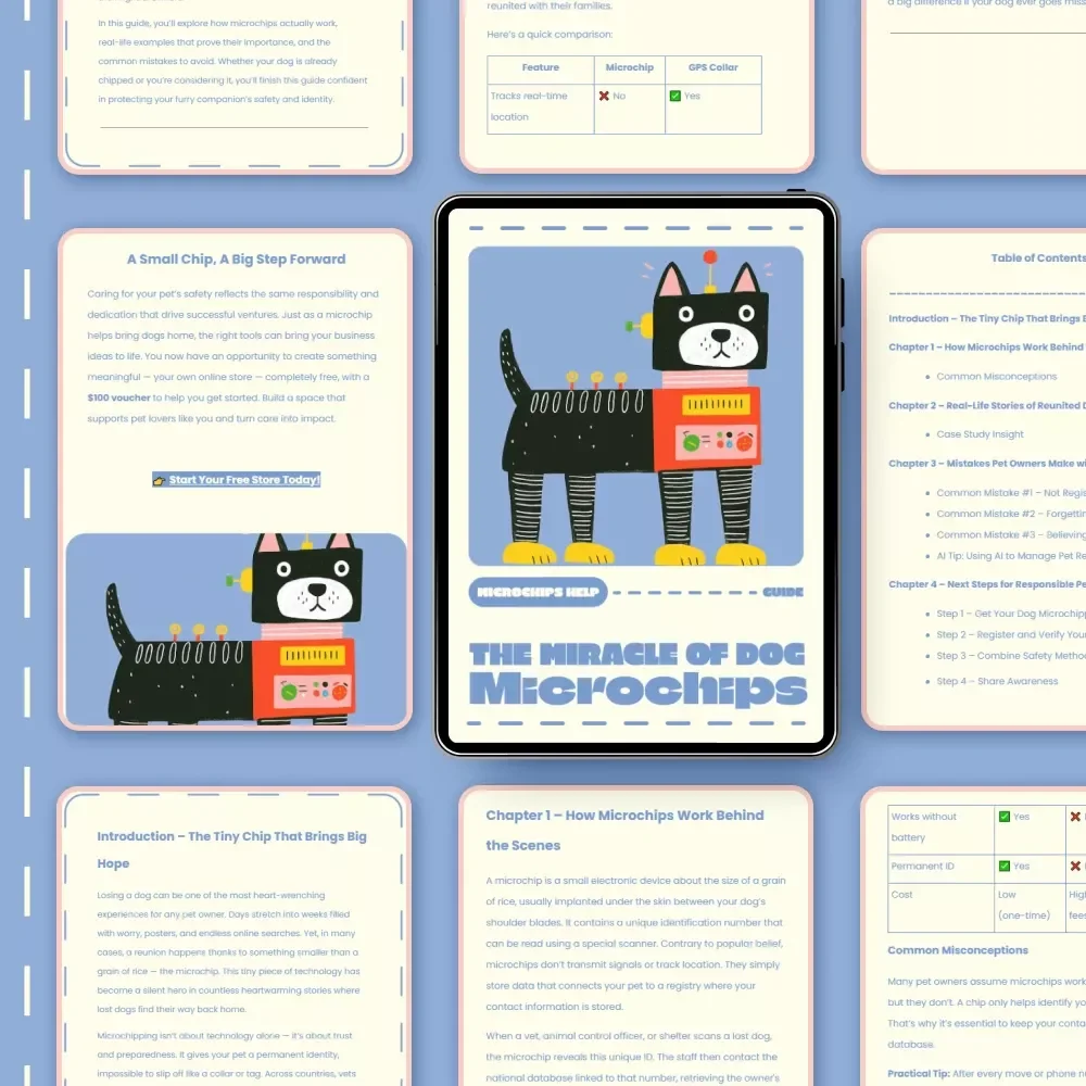 The Miracle of Dog Microchips | Ultimate Guide to How Microchips Help Lost Dogs Return | Pet Safety eBook for Responsible Dog Owners