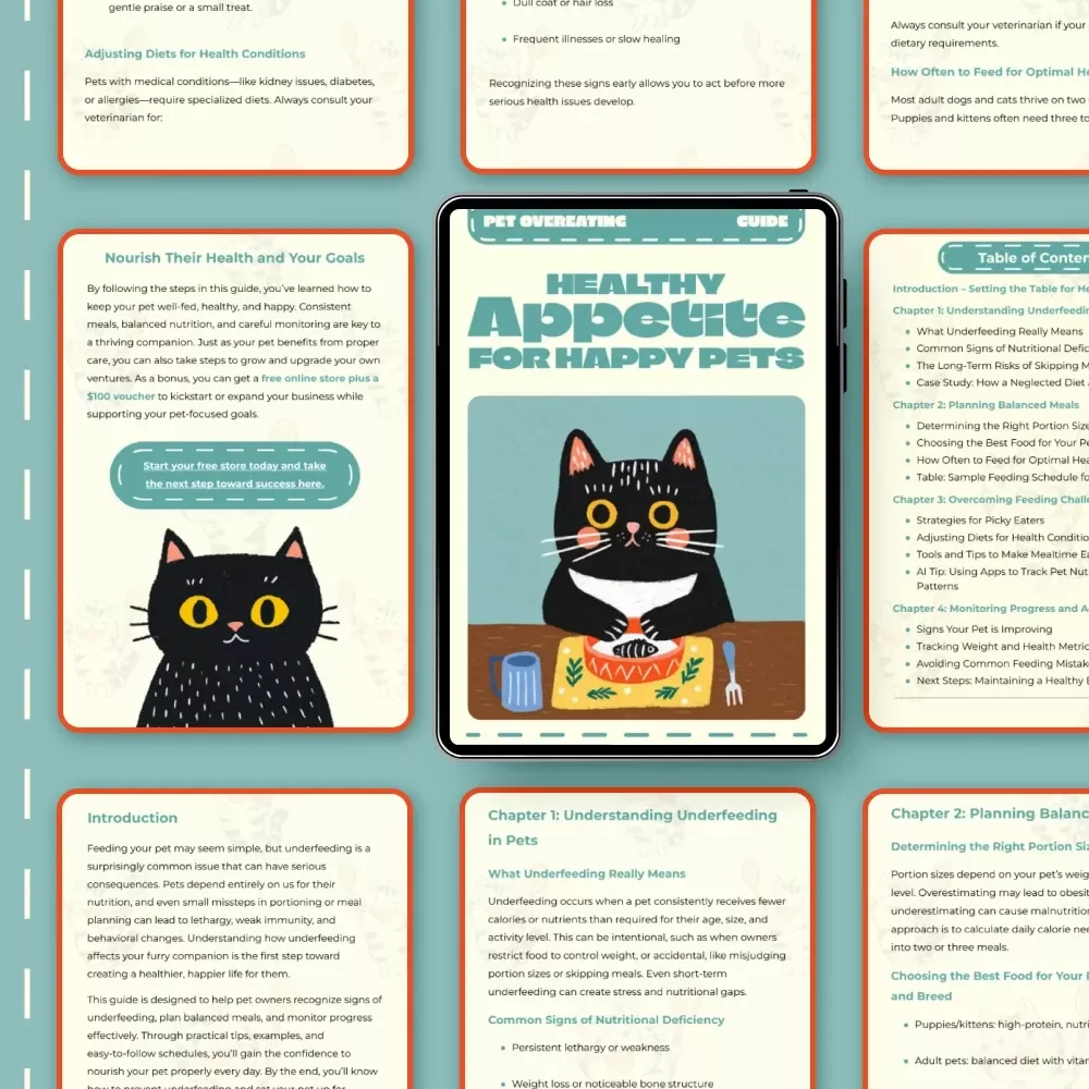 Healthy Appetite for Happy Pets | Digital Pet Nutrition Guide, eBook & Feeding Checklist for Dogs and Cats | Balanced Meals, Feeding Schedule & Pet Health Tips