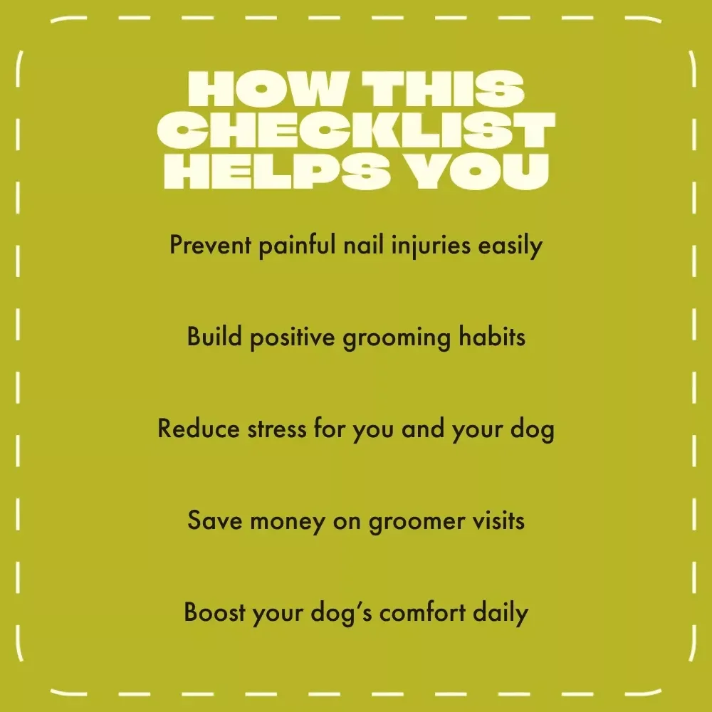 Paws & Claws: The Safe Dog Nail Trimming Checklist | How to Trim Dog Nails Safely | Printable Pet Grooming Guide for Dog Owners