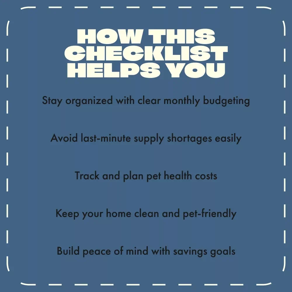 Monthly Pet Expenses Checklist | Digital Download Budget Planner for Pet Owners | Printable Pet Care Tracker for Food, Vet, and Supplies
