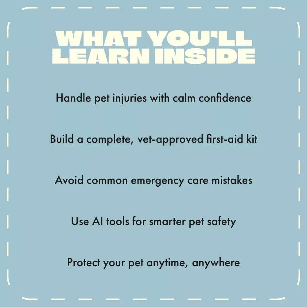 Pet First-Aid Kit Essentials | Digital Download Guide for Pet Owners | Pet Safety eBook, Printable Checklist & Emergency Care Manual