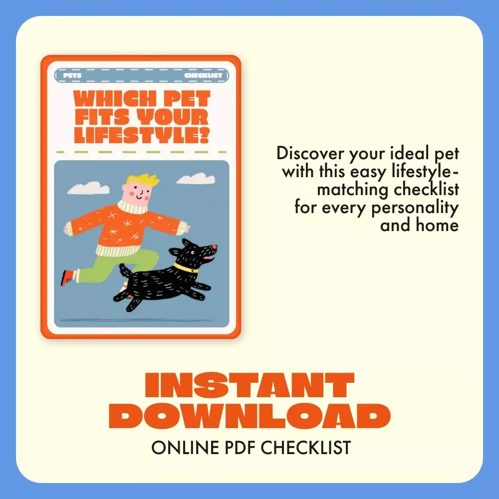 Which Pet Fits Your Lifestyle | Printable Pet Compatibility Checklist | Digital Download Guide for Choosing the Perfect Companion | what pet fits my lifestyle