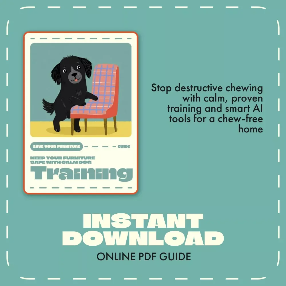 Keep Your Furniture Safe with Calm Dog Training | Stop Dog Chewing Guide | Digital Download eBook on How to Stop a Dog from Chewing Furniture