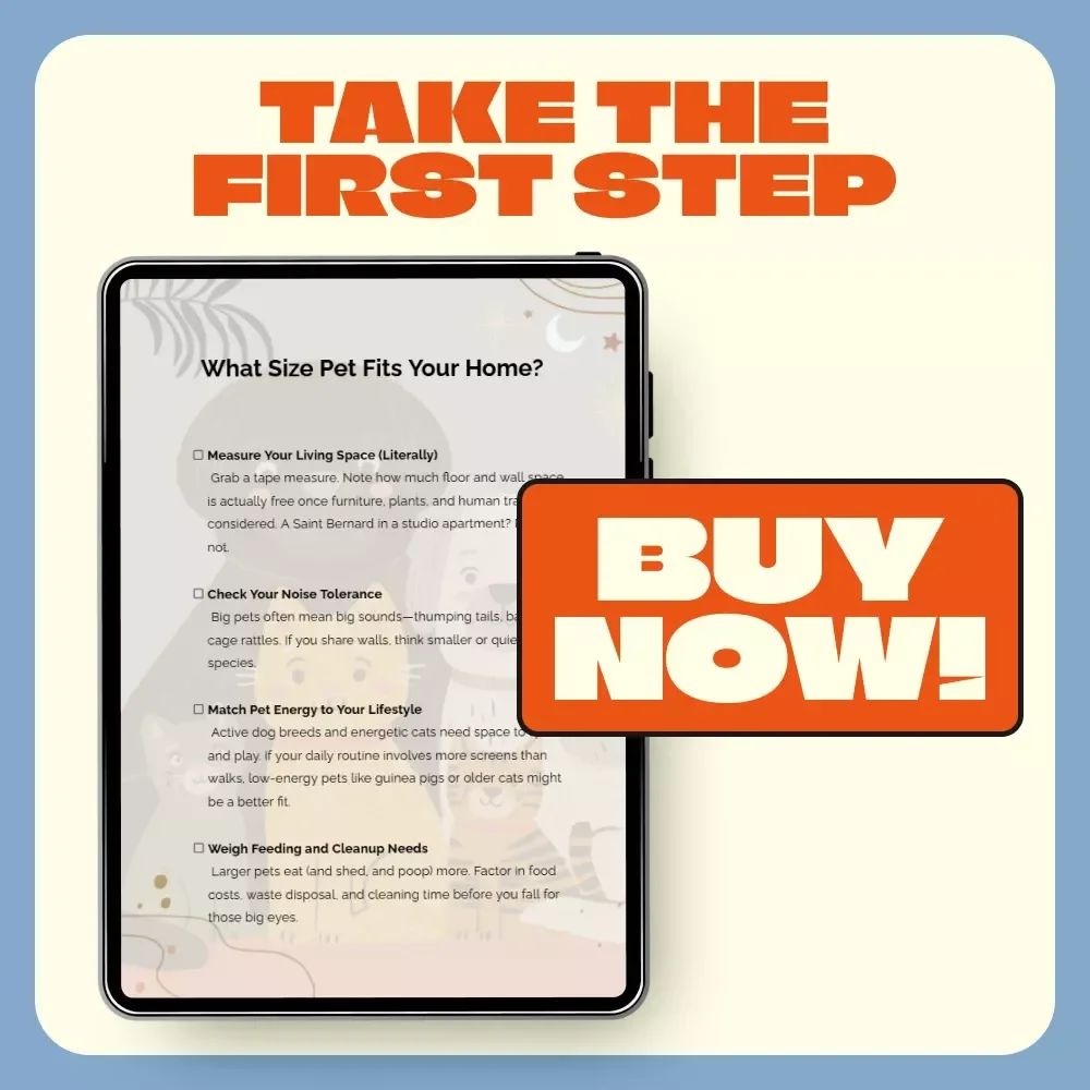 What Size Pet Fits Your Home? | Printable Checklist | Digital Download | Find Out What Size Pet Is Right for My Home