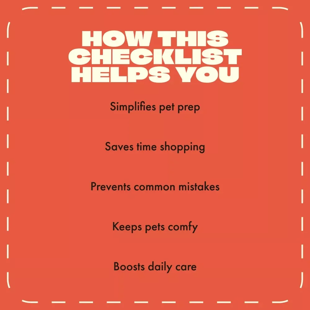 Must-Have Pet Supplies Checklist | Printable First-Day Pet Essentials | Digital Download for New Pet Owners | Must-Have First-Day Pet Supplies