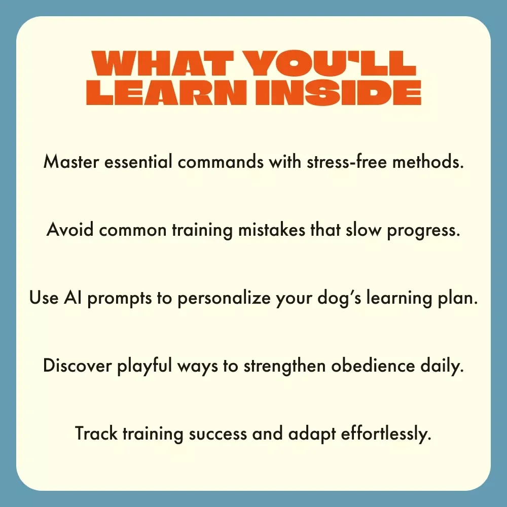 Sit, Stay, Learn: Teaching Your Dog Made Simple | How to Teach a Dog Basic Commands | Printable Dog Training Guide for Beginners, Digital Download
