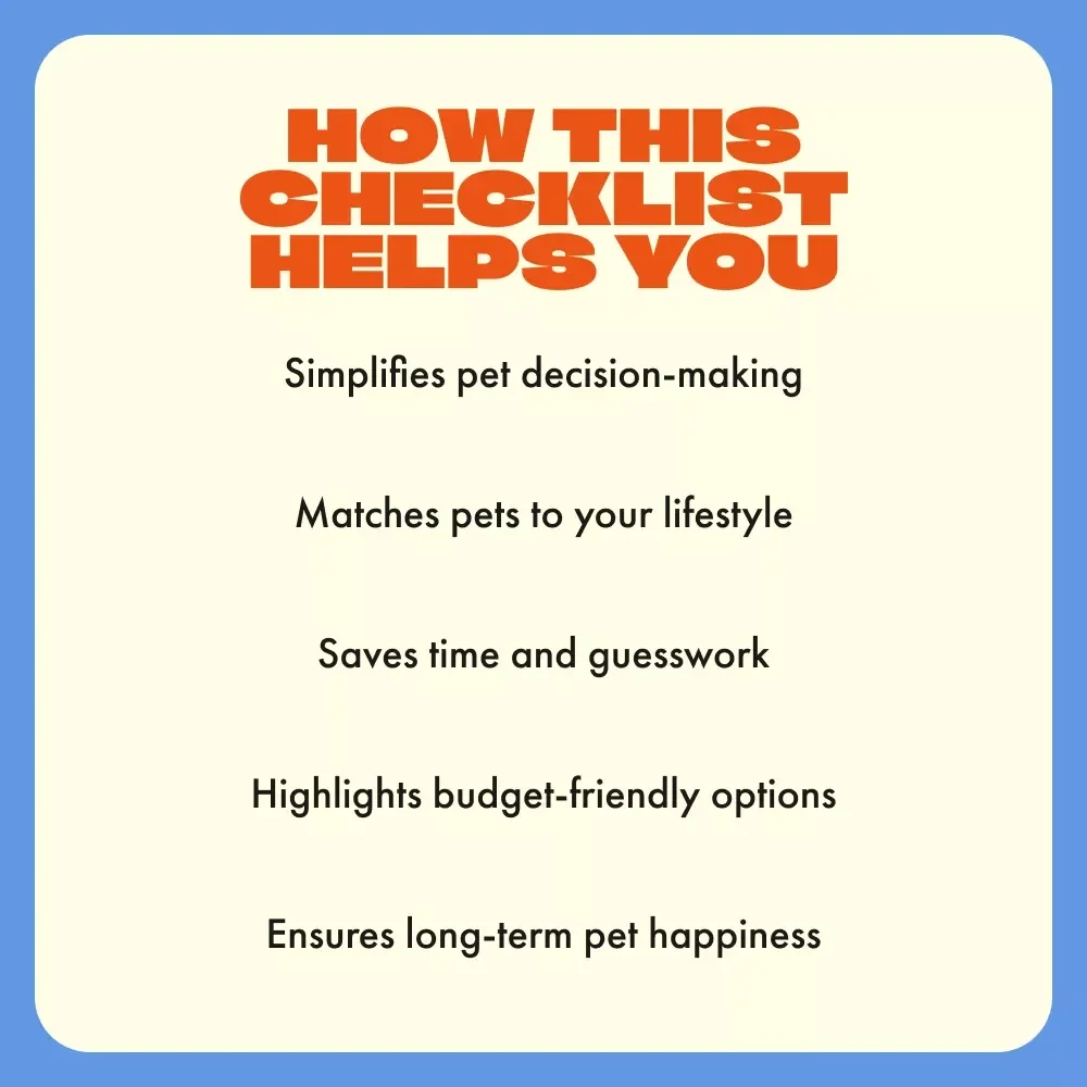 Which Pet Fits Your Lifestyle | Printable Pet Compatibility Checklist | Digital Download Guide for Choosing the Perfect Companion | what pet fits my lifestyle