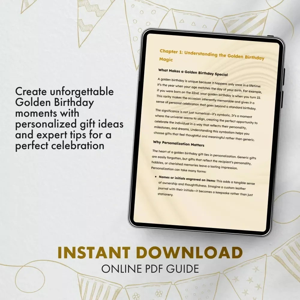 Golden Birthday Gifts: A Memorable Guide - Creative Ideas, Tips, and Personalization for the Perfect Gift