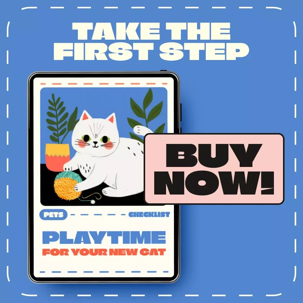 Playtime for Your New Cat | Cat Enrichment Guide, Feline Bonding Checklist, Digital Download for New Cat Owners, Interactive Play Tips eBook