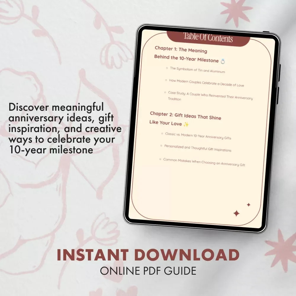 Timeless Love in Modern Times: 10-Year Anniversary Gift Ideas, Traditions, and Smart Prompts – eBook & Guide