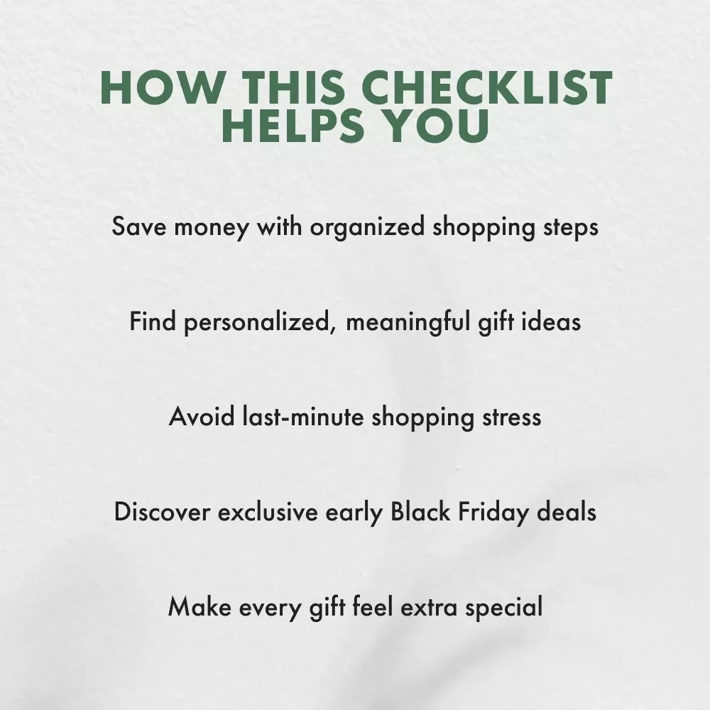 Black Friday Gifts for Her Checklist | Printable Holiday Shopping Planner | Digital Download Guide for Gift Ideas, Organization & Budgeting
