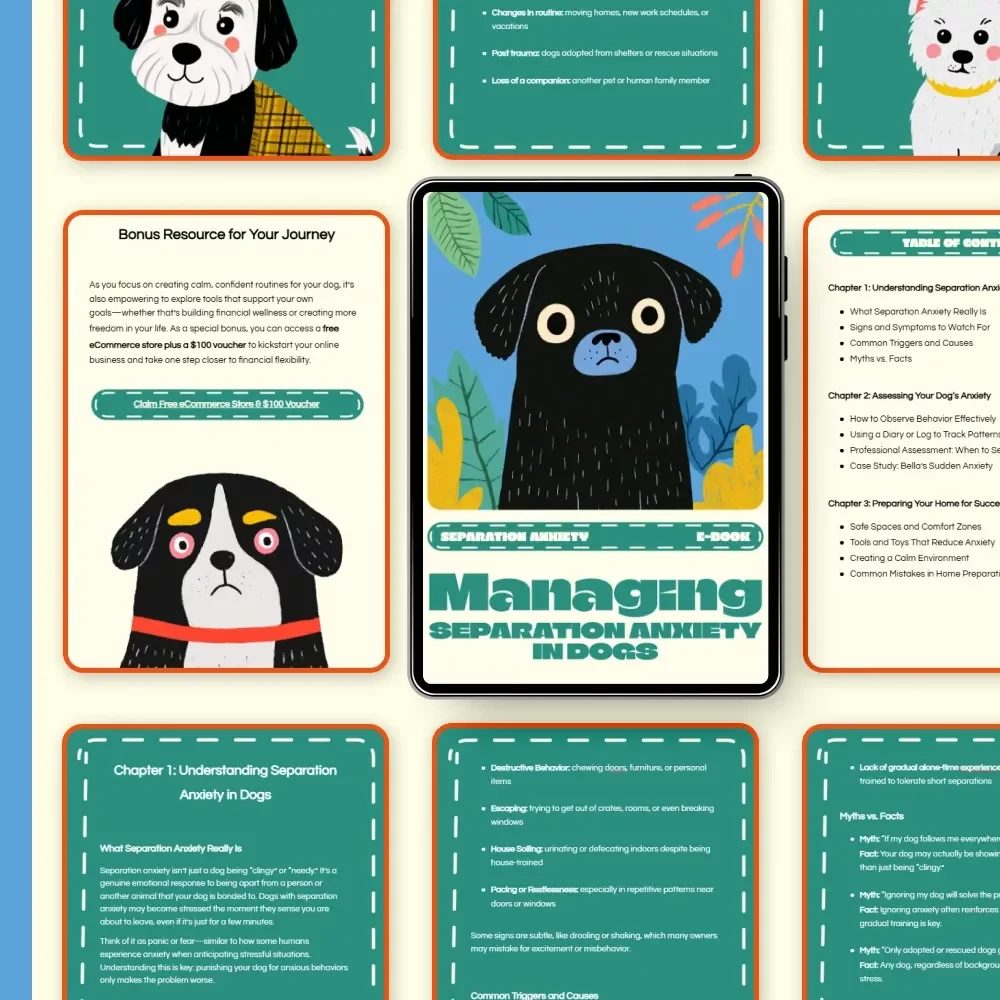 Managing Separation Anxiety in Dogs – Comprehensive Guide & Training eBook | How to Manage Separation Anxiety in Dogs Naturally