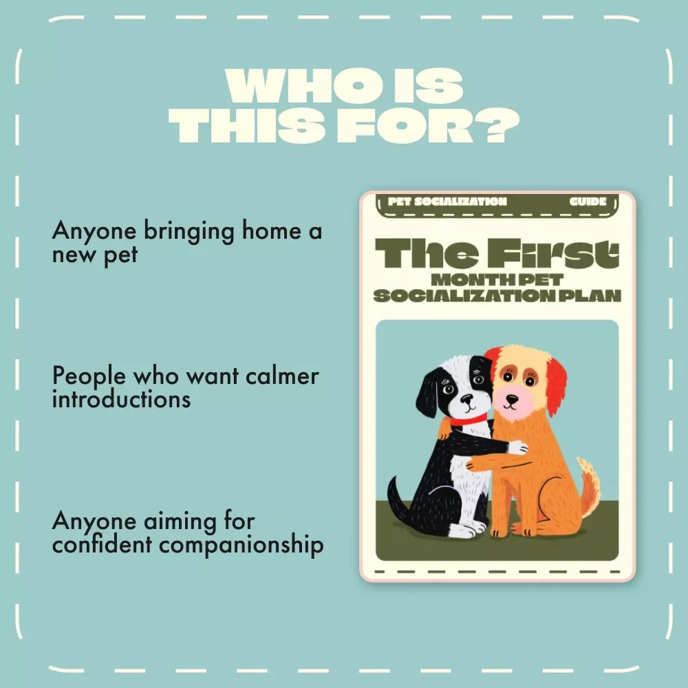 The First Month Pet Socialization Plan | Digital Guide for New Pet Owners | First 30 Days Pet Socialization Plan for Puppies & Kittens