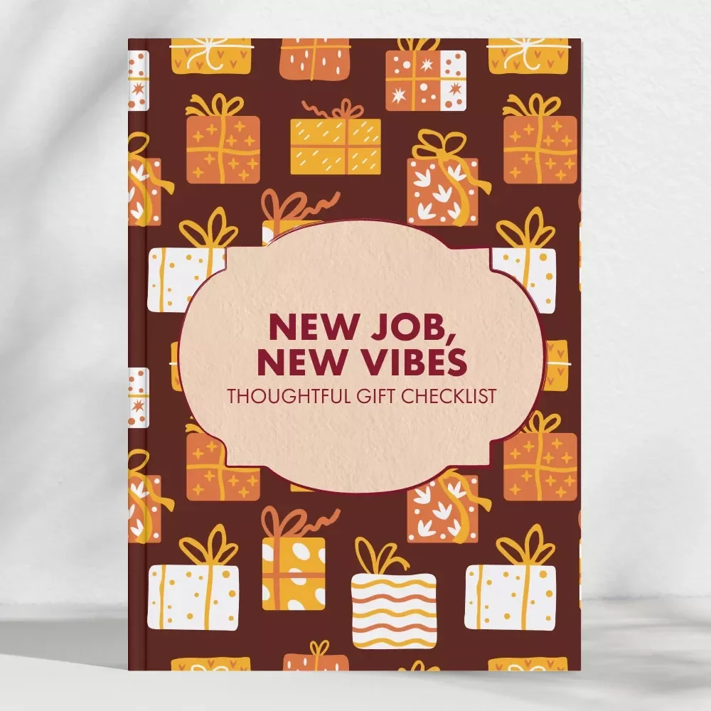New Job, New Vibes: Thoughtful Gift Checklist | Printable New Job Gift Ideas Guide for Coworkers, Friends & Family | Digital Download