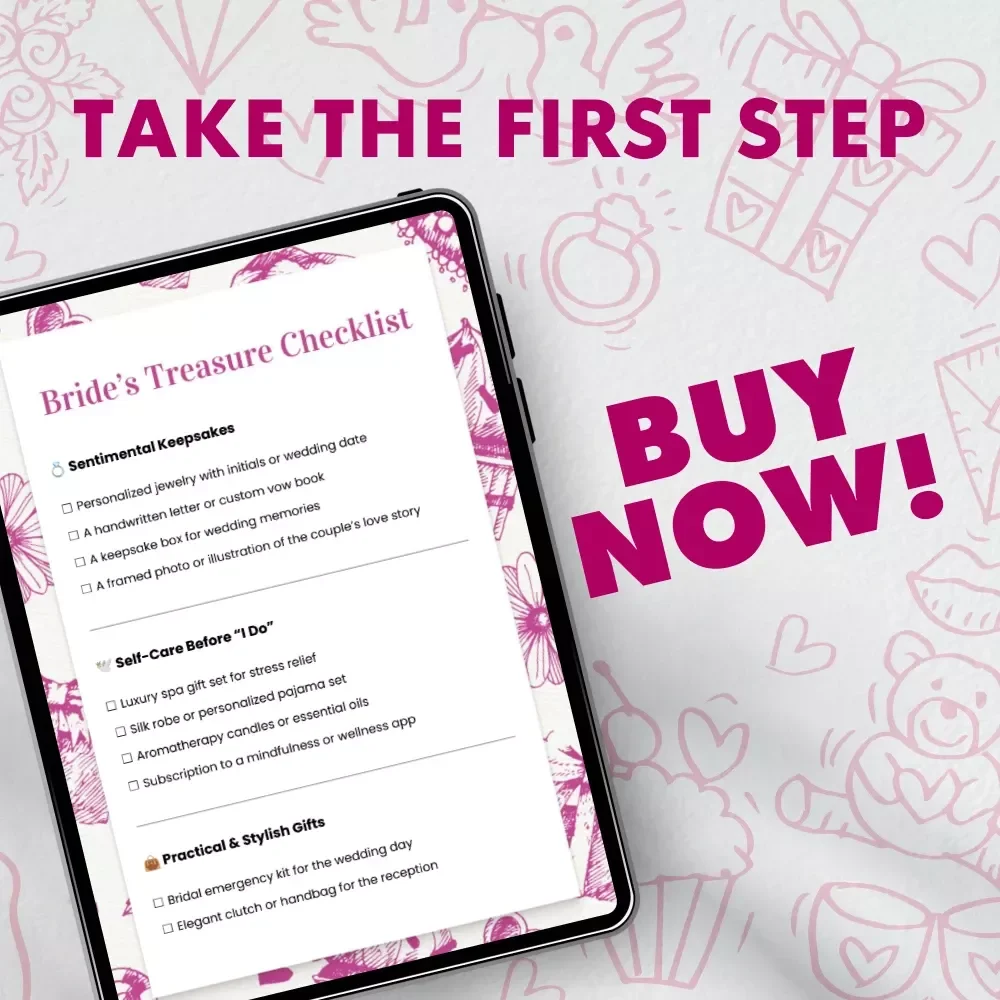 Bride’s Treasure Checklist | Ultimate Gifts for Bride Ideas | Digital Download Wedding Gift Guide