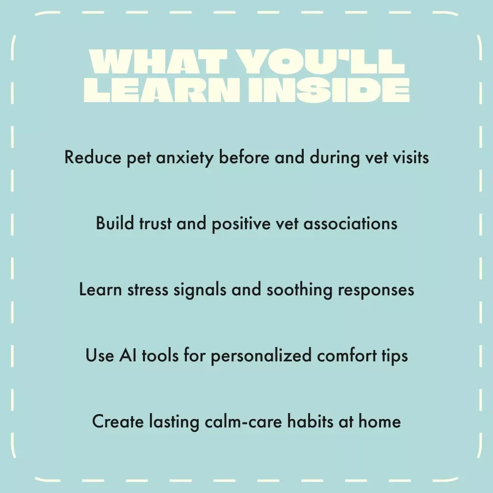 How to Comfort Your Pet During Vet Visits | Pet Anxiety Relief eBook, Calming Guide for Cats & Dogs, Digital Download for Pet Parents, Stress-Free Vet Visit Training, Pet Care Checklist