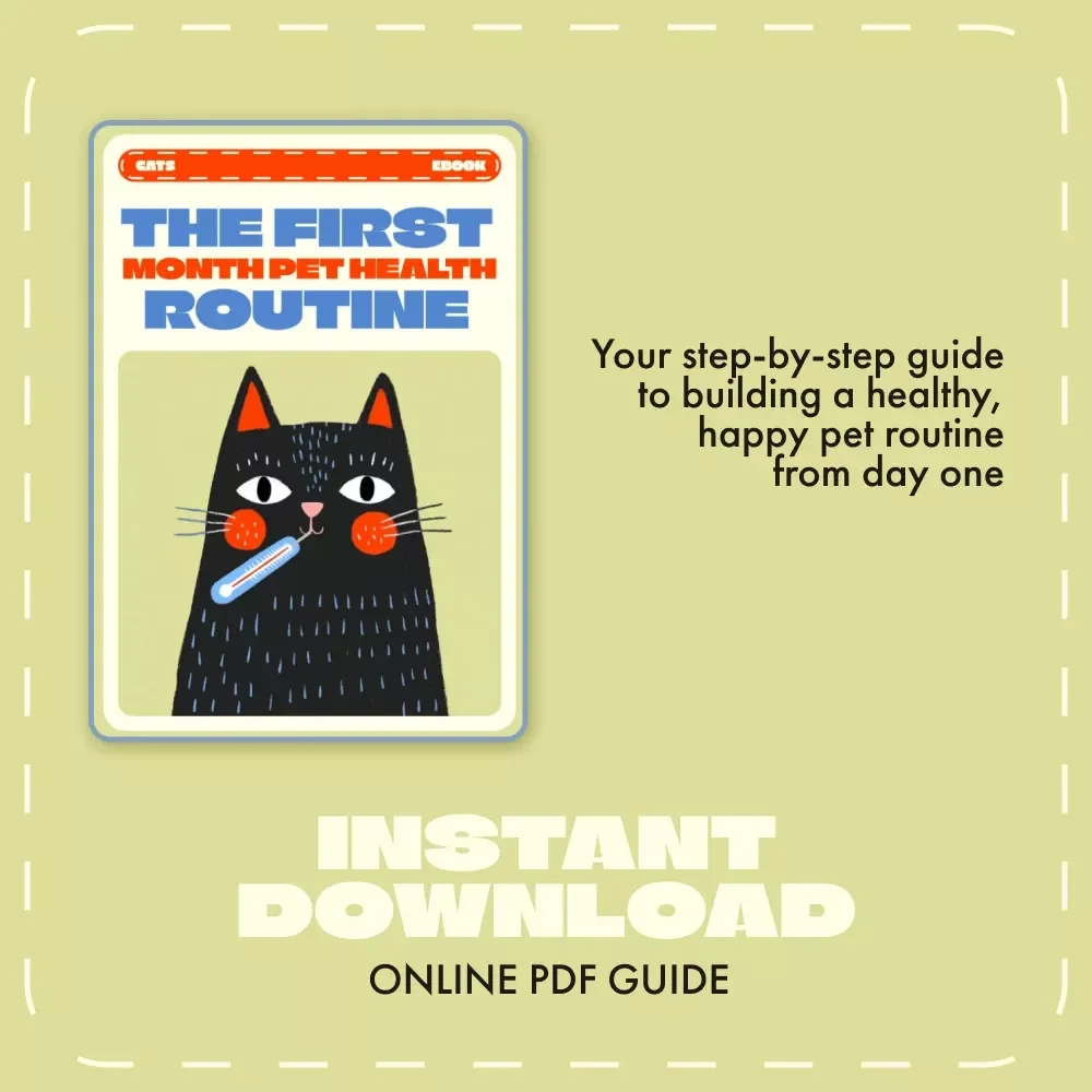 The First Month Pet Health Routine | First Month Pet Health Check Routine eBook for New Pet Owners | Puppy & Kitten Care Digital Guide