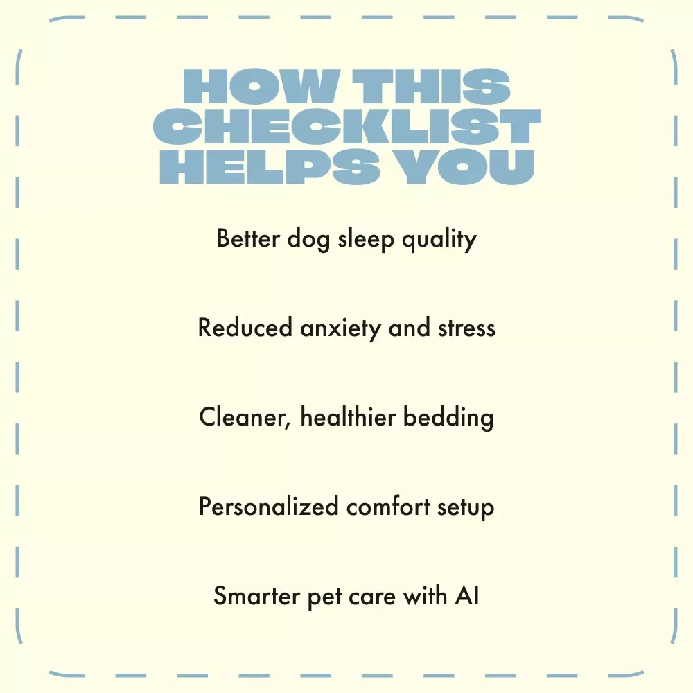 Pet Bedding & Sleeping Area Checklist | Digital Pet Care Guide for Creating the Perfect Cozy Spot | Printable Pet Bedding and Sleeping Area Setup for Dogs