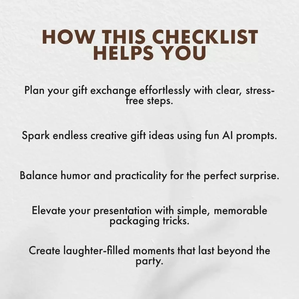 Hilarious & Cheap White Elephant Gifts – Printable Checklist | Funny & Budget-Friendly Gift Ideas for Holiday Parties, Coworkers & Friends | Instant Digital Download
