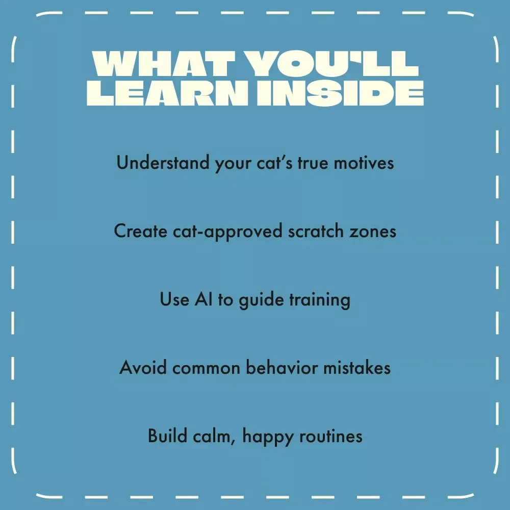 Stop the Scratch | How to Stop a Cat from Scratching | Cat Behavior Guide for Pet Owners | Printable Digital Download eBook