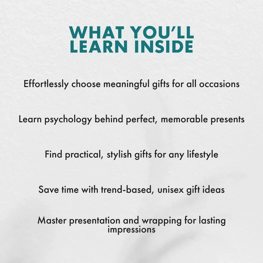 Gifts Everyone Loves: A Universal Guide to Perfect Unisex Gifting – eBook & Checklist