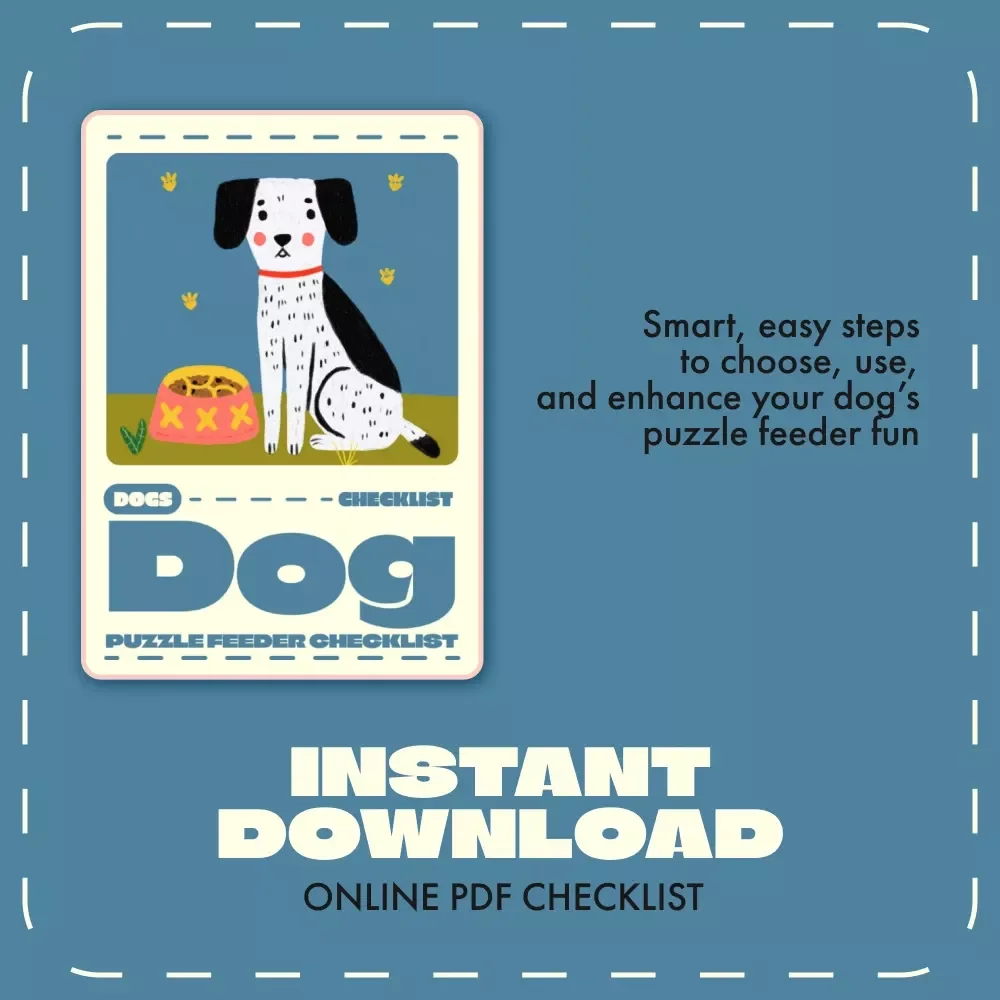 Dog Puzzle Feeder Checklist | Printable Pet Care Guide for Using Puzzle Feeders for Dogs | Digital Download for Smarter, Happier Feeding