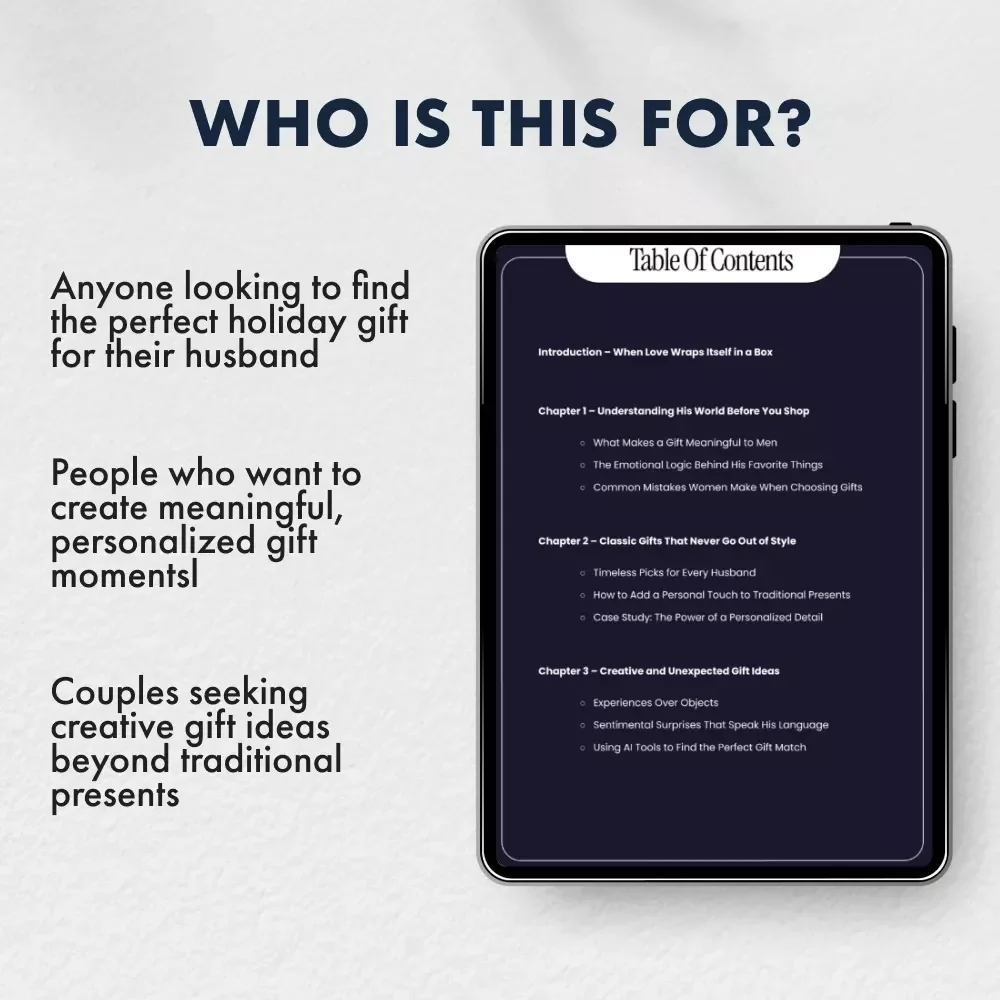 Holiday Gifts for Husband to Make Him Smile - The Ultimate Gift Guide eBook