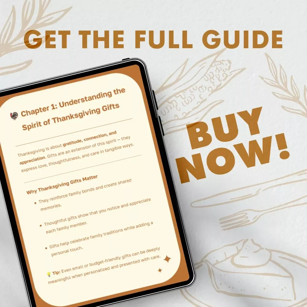Thanksgiving Gifts for Family | Heartfelt Holiday Gift Ideas eBook | Thoughtful DIY, Personalized, and Budget-Friendly Thanksgiving Gift Guide for Families