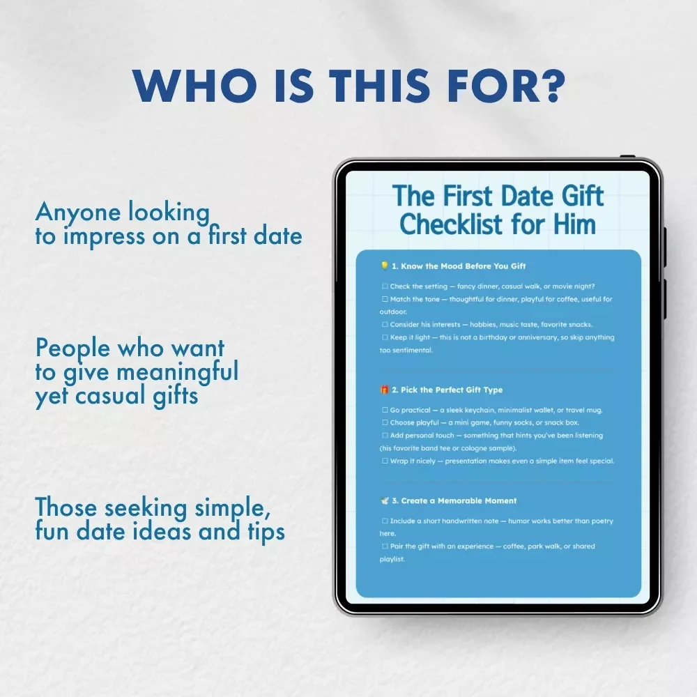 The First Date Gift Checklist for Him: Perfect First Date Gifts for Him