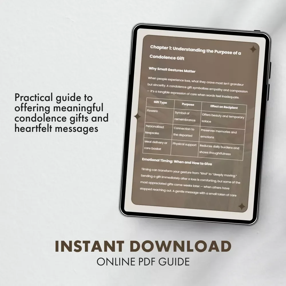 Ways to Show Care During Difficult Times – Thoughtful Condolence Gift Ideas Guide for Sympathy & Grief