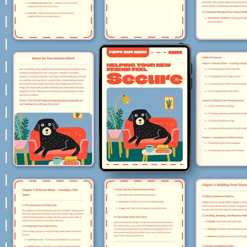 Puppy Safe Haven – Helping Your New Friend Feel Secure | Digital Guide for New Puppy Owners | How to Make a Puppy Feel Safe, Loved & Confident at Home