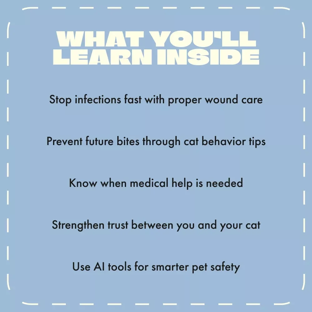 Cat Bites What to Do | Digital Guide for Cat Owners | Cat Bite Treatment, First Aid, Prevention, and Safety eBook | Pet Care PDF Download