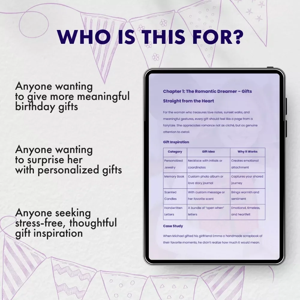 Birthday Gifts That Speak Her Language | Thoughtful Birthday Gift Ideas for Women | Digital Download eBook Guide for Meaningful Gifting