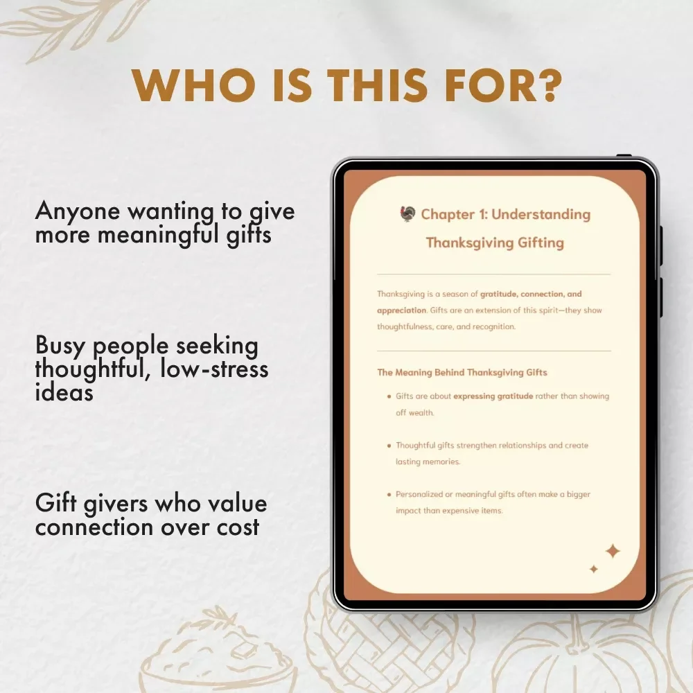 The Best Thanksgiving Gifts | eBook Guide for Finding the Best Gifts for Thanksgiving | Digital Download for Thoughtful Holiday Giving