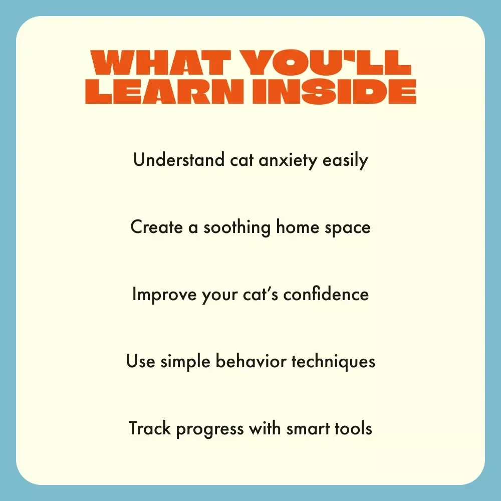 How to Reduce Anxiety in Cats | Calming Cat eBook, Feline Anxiety Relief Guide, Cat Behavior Training & AI Insights for Stress-Free Pets