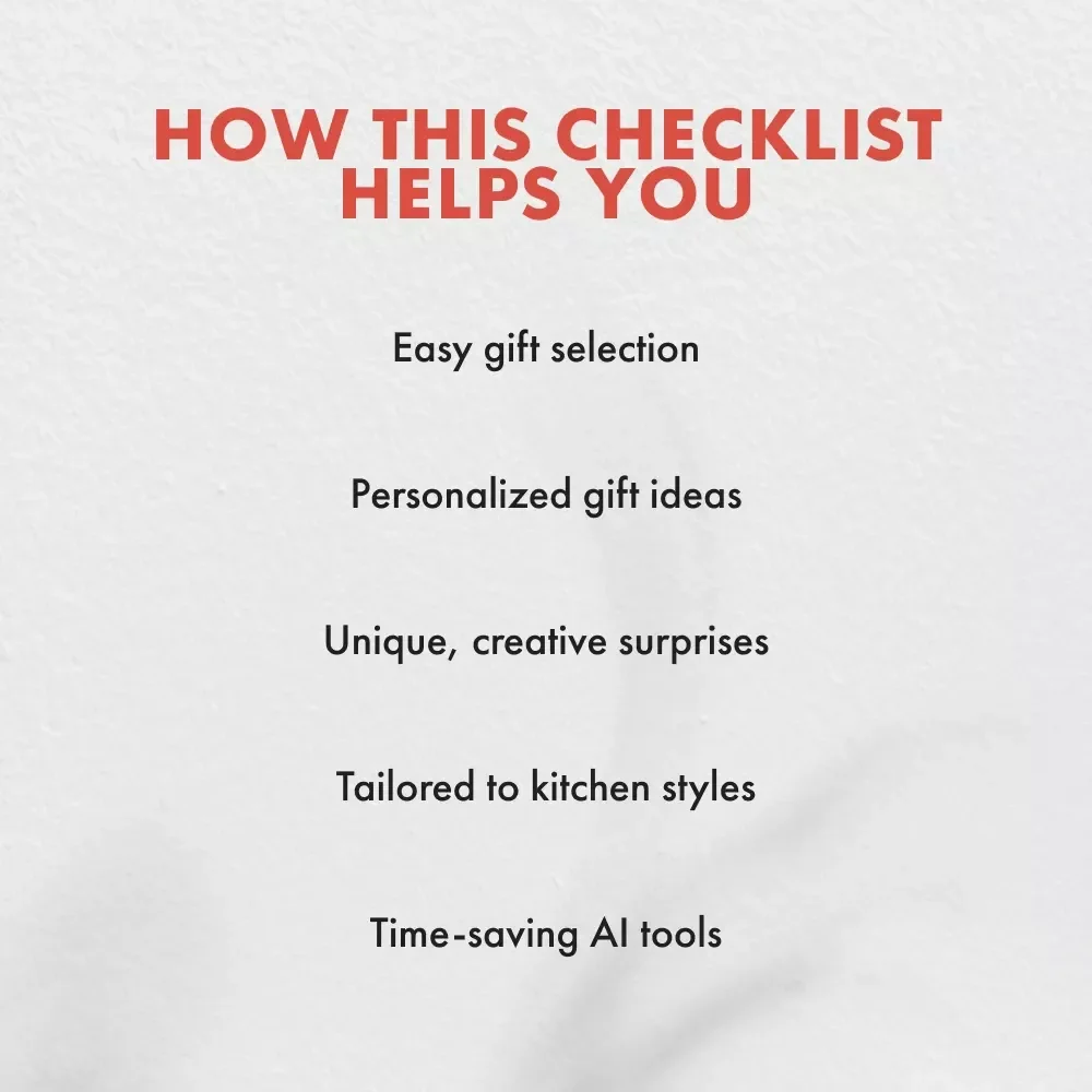 Kitchen Gift Magic Checklist – Perfect Gift Ideas for Home Chefs, Coffee Lovers & Baking Enthusiasts