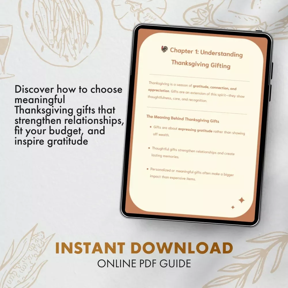 The Best Thanksgiving Gifts | eBook Guide for Finding the Best Gifts for Thanksgiving | Digital Download for Thoughtful Holiday Giving