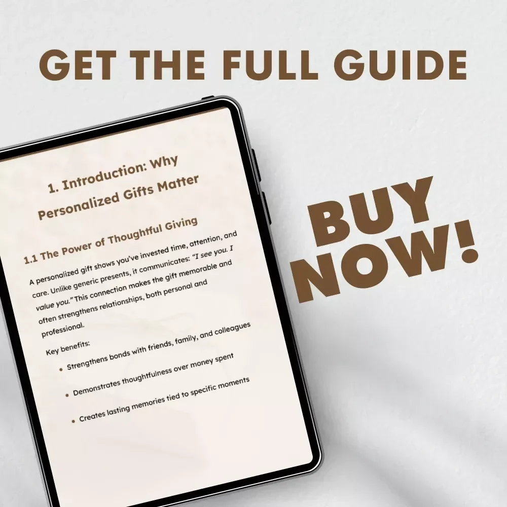 The Ultimate Guide to Personalized Thank You Gifts | Digital eBook for Meaningful, Creative, and Thoughtful Gifting Ideas