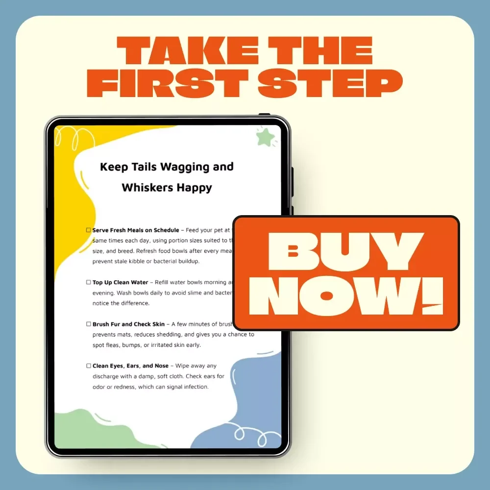 Keep Tails Wagging and Whiskers Happy | Printable Daily Care Routine for Pets Checklist | Digital Download for Dog & Cat Owners | Pet Wellness & Grooming Guide