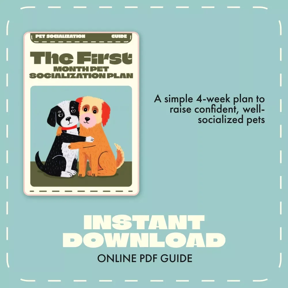 The First Month Pet Socialization Plan | Digital Guide for New Pet Owners | First 30 Days Pet Socialization Plan for Puppies & Kittens
