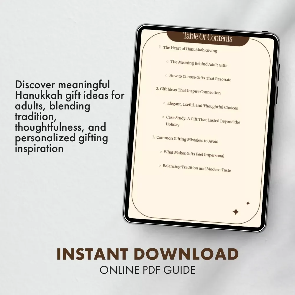 Meaningful Hanukkah Gifts for Adults: A Guide to Thoughtful, Personalized Holiday Giving