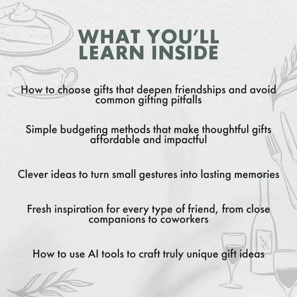 Thanksgiving Gifts for Friends | Heartfelt Digital Guide for Meaningful, Affordable, and Creative Gift Ideas | Perfect for Sharing Gratitude, Strengthening Friendships & Inspiring Thoughtful Giving
