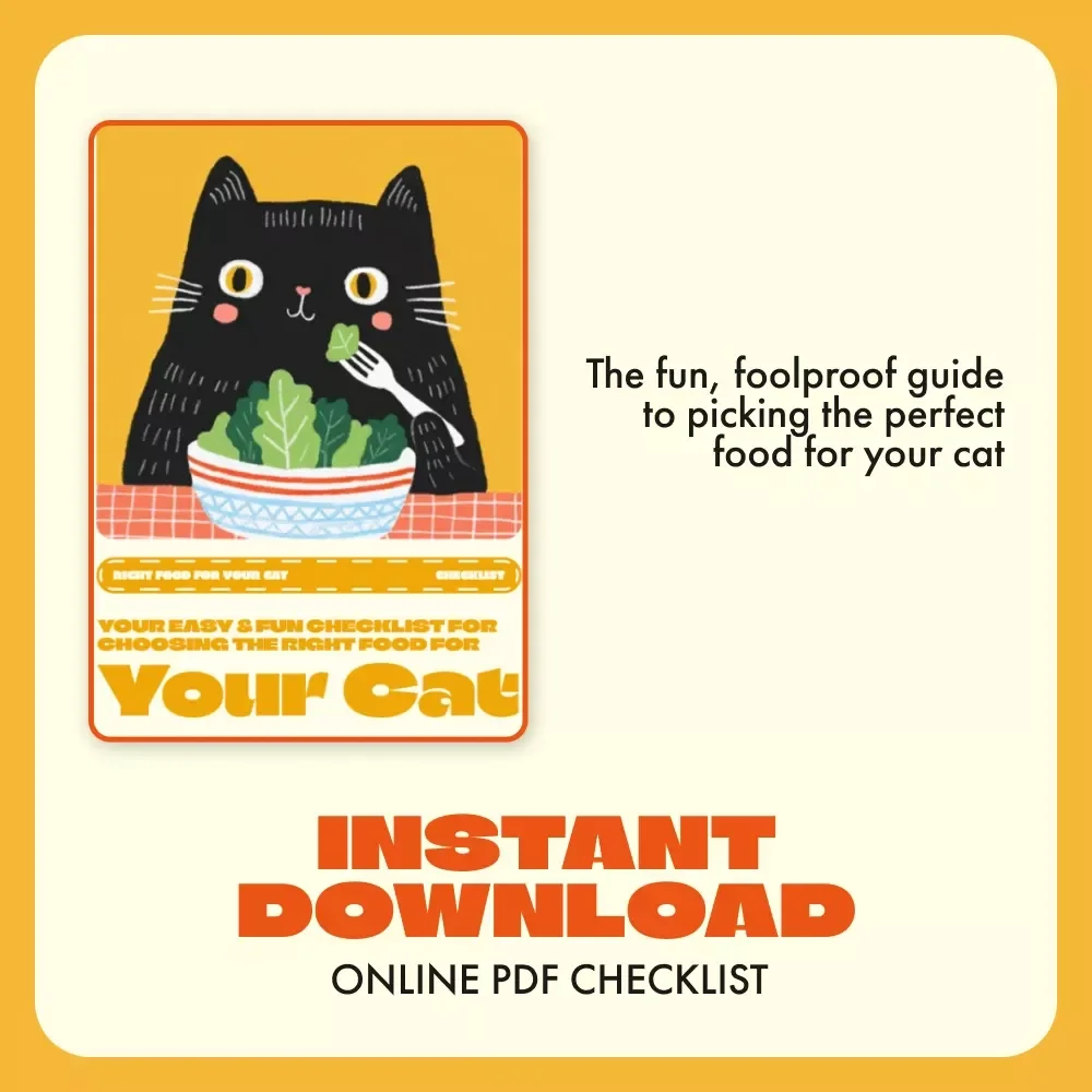 Your Easy & Fun Checklist for Choosing the Right Food for Your Cat | Printable Guide on How to Pick the Right Food for My Cat | Cat Nutrition & Feeding Made Simple
